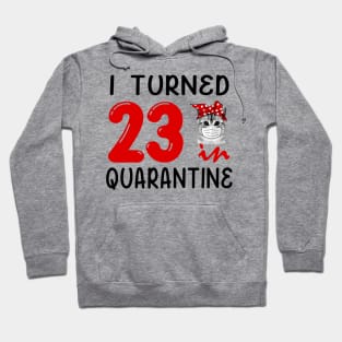 I Turned 23 In Quarantine Funny Cat Facemask Hoodie